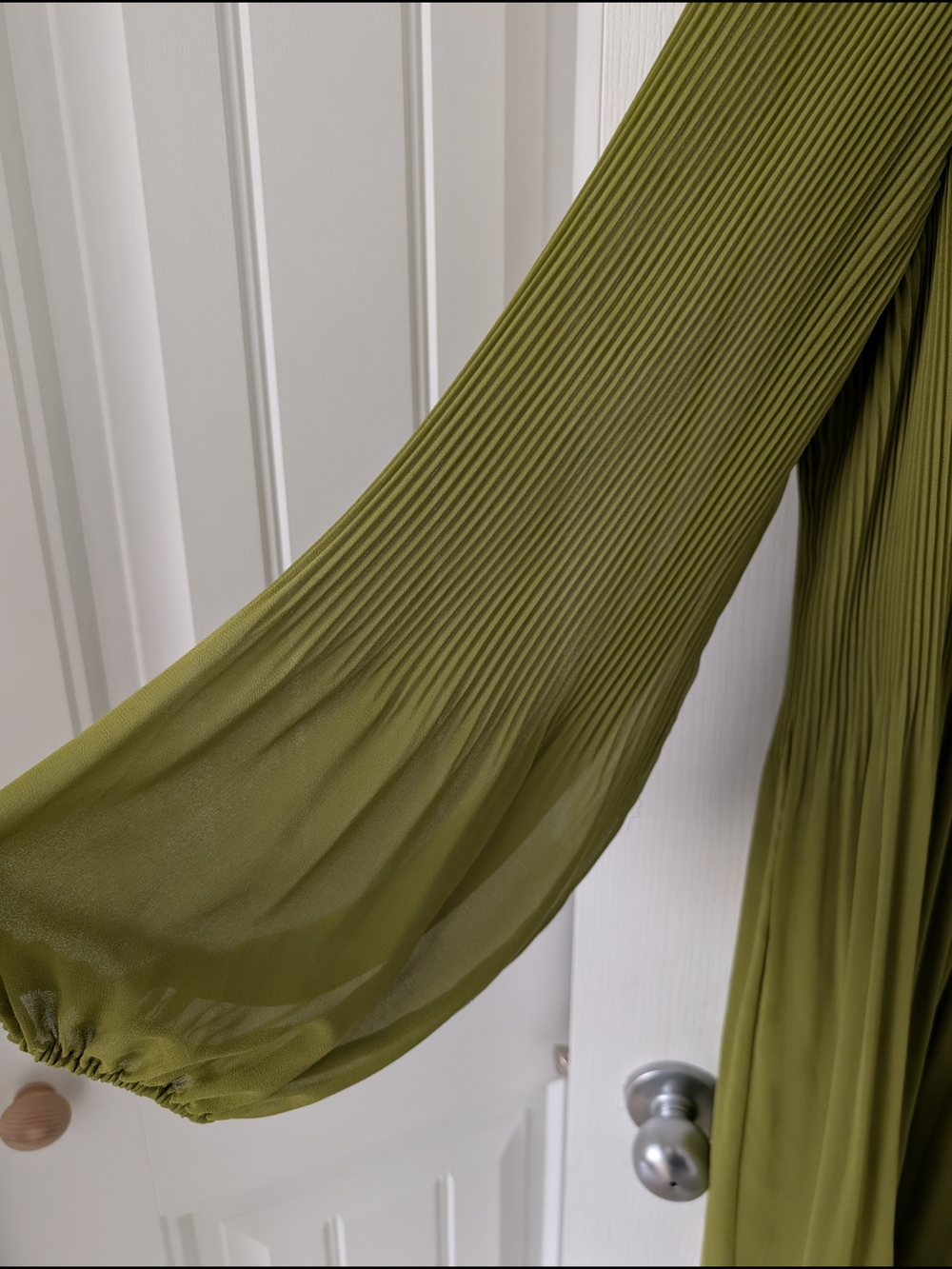 Aritzia Wilfred Daydreamer Mini Pleated Dress Succulent Green - Picture 7 of 7